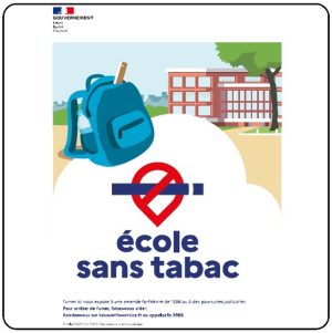 PANNEAU ECOLE SANS TABAC
