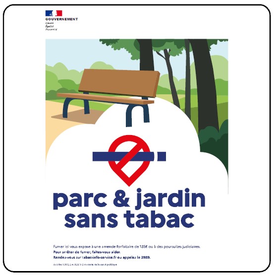 PANNEAU PARC ET JARDIN SANS TABAC